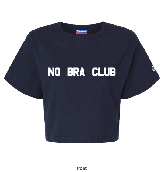 Navy Blue Crop Top T-Shirt