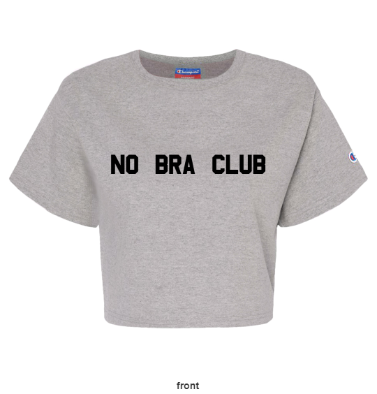 Light Grey Crop Top T-Shirt