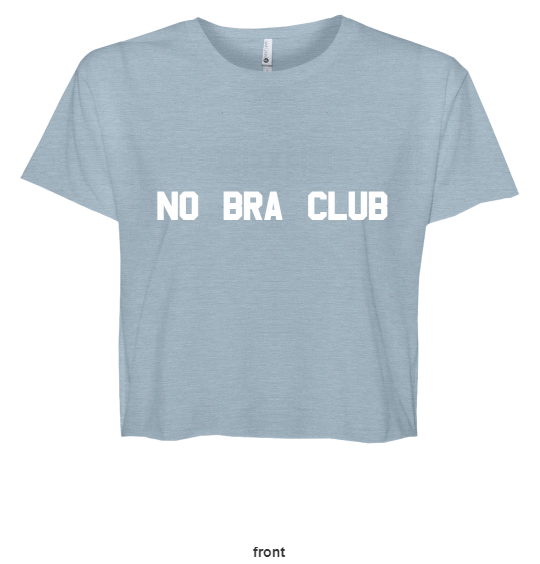 Next Level Light Blue Crop Top T-Shirt